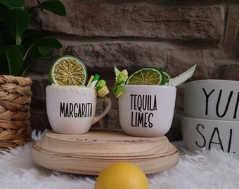 Margarita Mini Mug Set: Tiered Tray Fiesta Decor