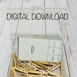 Schede con lettere maiuscole e lettere dell'alfabeto - DOWNLOAD DIGITALE - scuola materna - Montessori - cestino dei lavori - cestino degli impegni - cestino delle attività - schede delle attività - scuola materna - scuola materna - prima infanzia