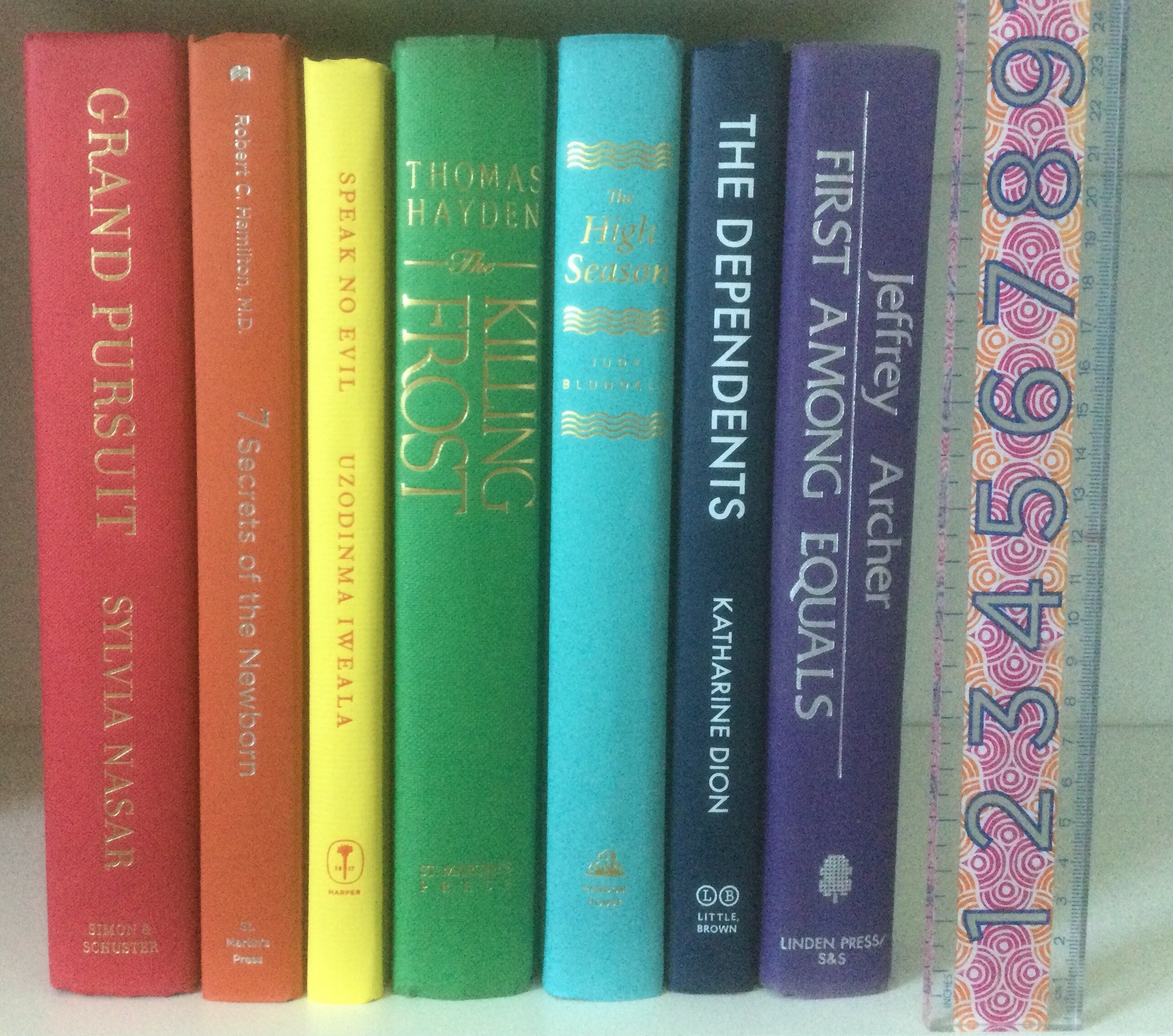 Hardcover Books with Spines the Color of the Rainbow For Etsy
