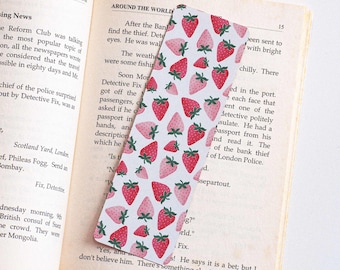 Strawberry Bookmark - Berries Bookmark, Cute Strawberries Bookmark, Fruity Bookmark, Book Lover Gift, Bookish Gifts