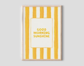 Good Morning Sunshine Print: Yellow Summer Wall Art