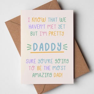 Future papa, carte pour les nouveaux parents, futur papa, faire-part de bébé, bientôt papa, futur papa, fête des pères, nouveau-né