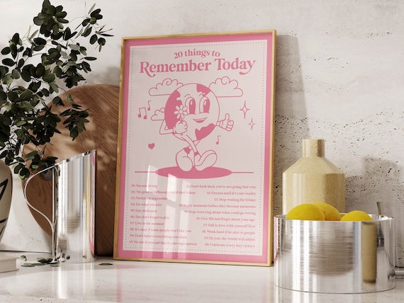 Motivational Character Retro Print - Retro Quote Wall Print, Positive Affirmations Print, Retro Poster, Retro Wall Decor