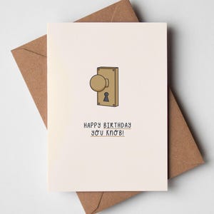 Funny 'You Knob' Birthday Card - Rude Novelty Gift