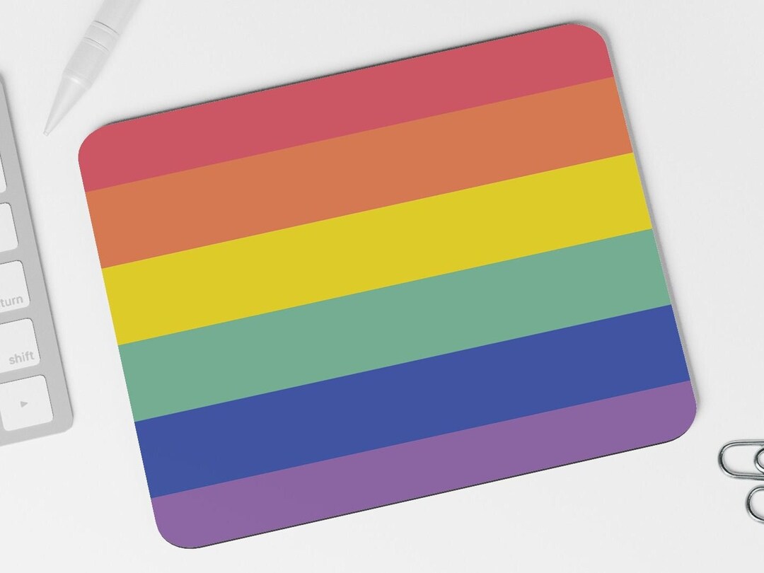Rainbow Mousepad - Pride Mouse Mat, LGBT Office Gift, Gay Pride Home ...