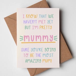 Mummy To Be Karte - Mama zu sein, Babypartykarte, Schwangerschaftskarte, Schwangerschaftsankündigung, werdende Mutter, Glückwünsche Brötchen im Ofen