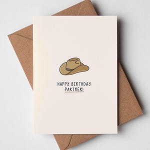 Cowboy Hat Birthday Card - Cowgirl Birthday Card, Cowboy Boots Card, Western Illustration Card, Cowboy Theme, Western Style Greeting Card