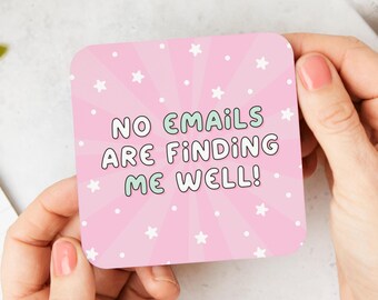 Rude Work Coaster - Funny New Job Gift, Leaving Work, Office Colleague Coworker, Rude Gift, New Job Gift, Office Gift, Novelty Gift