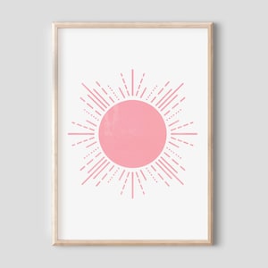 Boho Abstract Sun Print