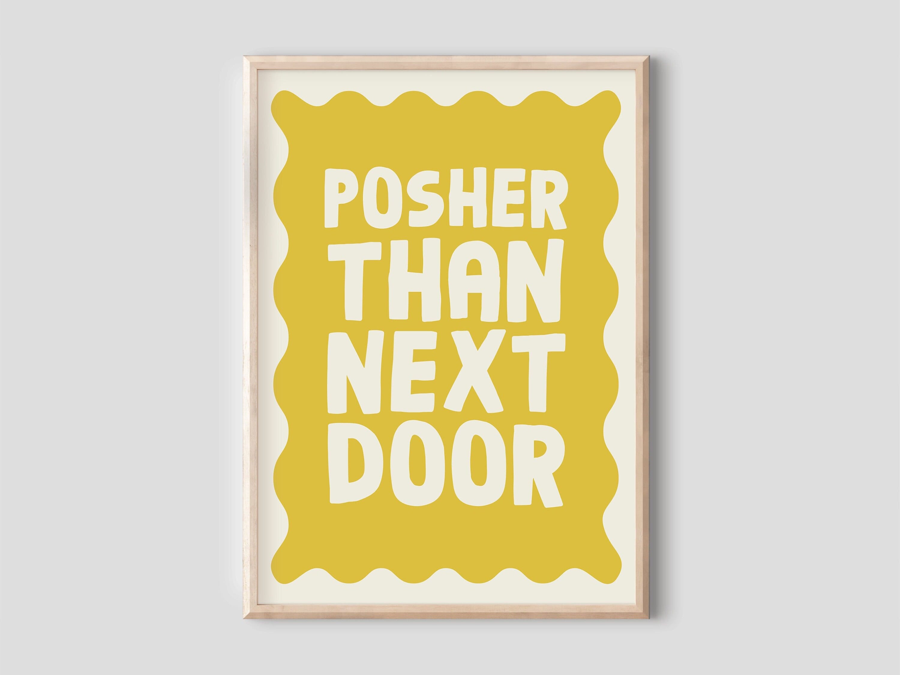 Posher Than Next Door Print - Colourful Hallway Print, Entrance Hall Print, Porch Print, New Home Gift, Housewarming, Gallery Wall