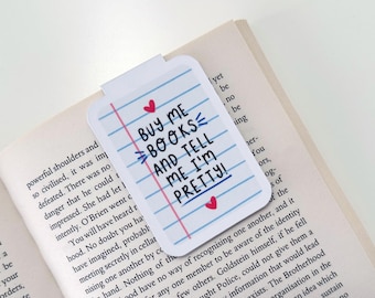 Buy Me Books Magnetic Bookmark - Book Club Gifts, Bookish Gift, Bookish Humour, Gifts for Readers, Book Lover, Reading Accessories