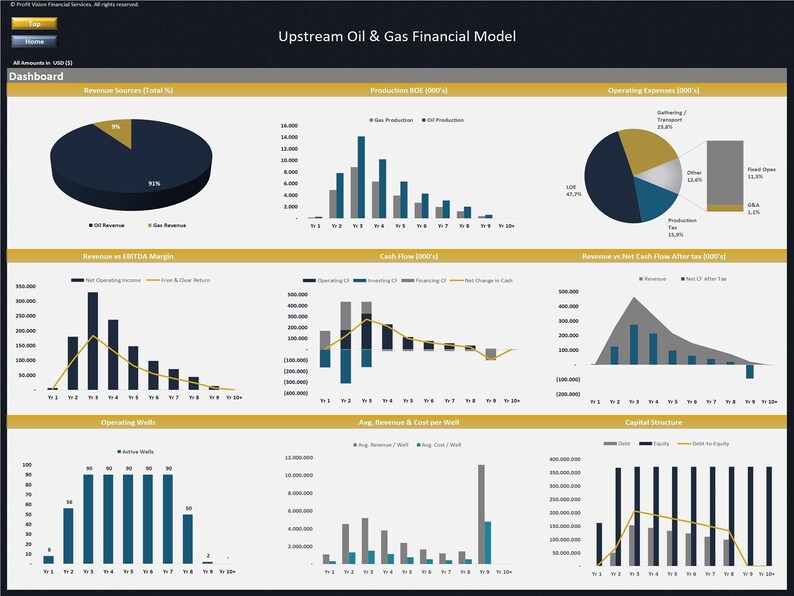 Upstream Oil & Gas Project - 20 Year Financial Model image 10