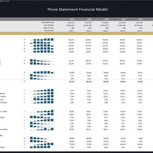 Three Statement Financial Model | Scenarios | 5 Year Forecast ...