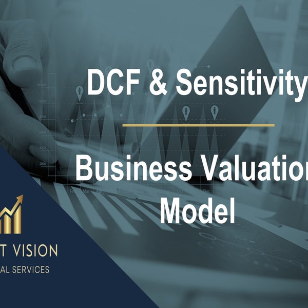 DCF &Sensitivity - Business Valuation Model | Financieel model | Verdisconteerde cashflow | WACC | Koers van het aandeel | IRR | Gevoeligheid | Uitblinken