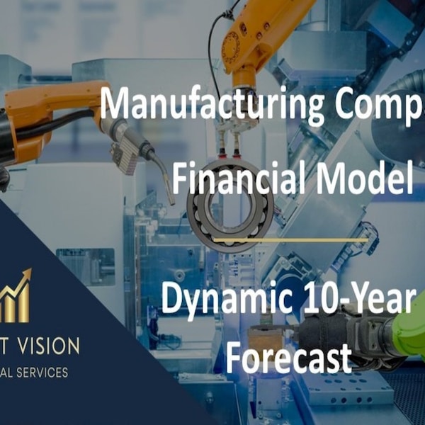 Manufacturing Company Financial Model - Dynamic 10 Year Forecast
