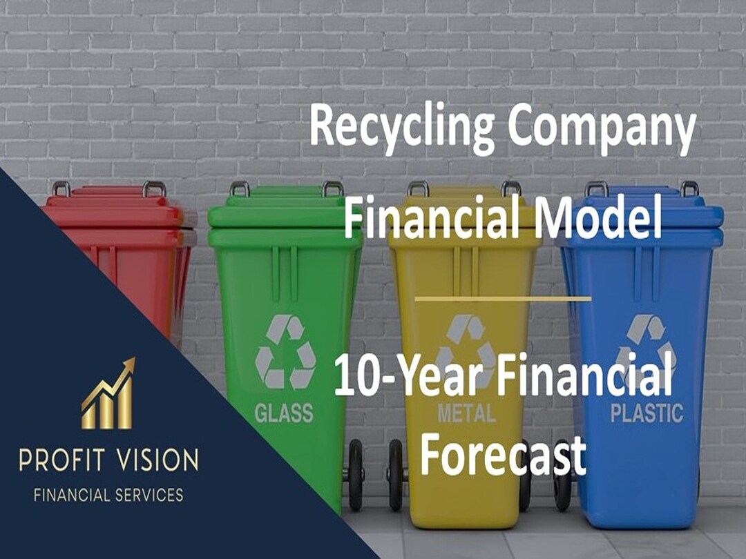 Recyle Model Recycling Company Financial Model – Dynamic 10 Year Forecast - Etsy