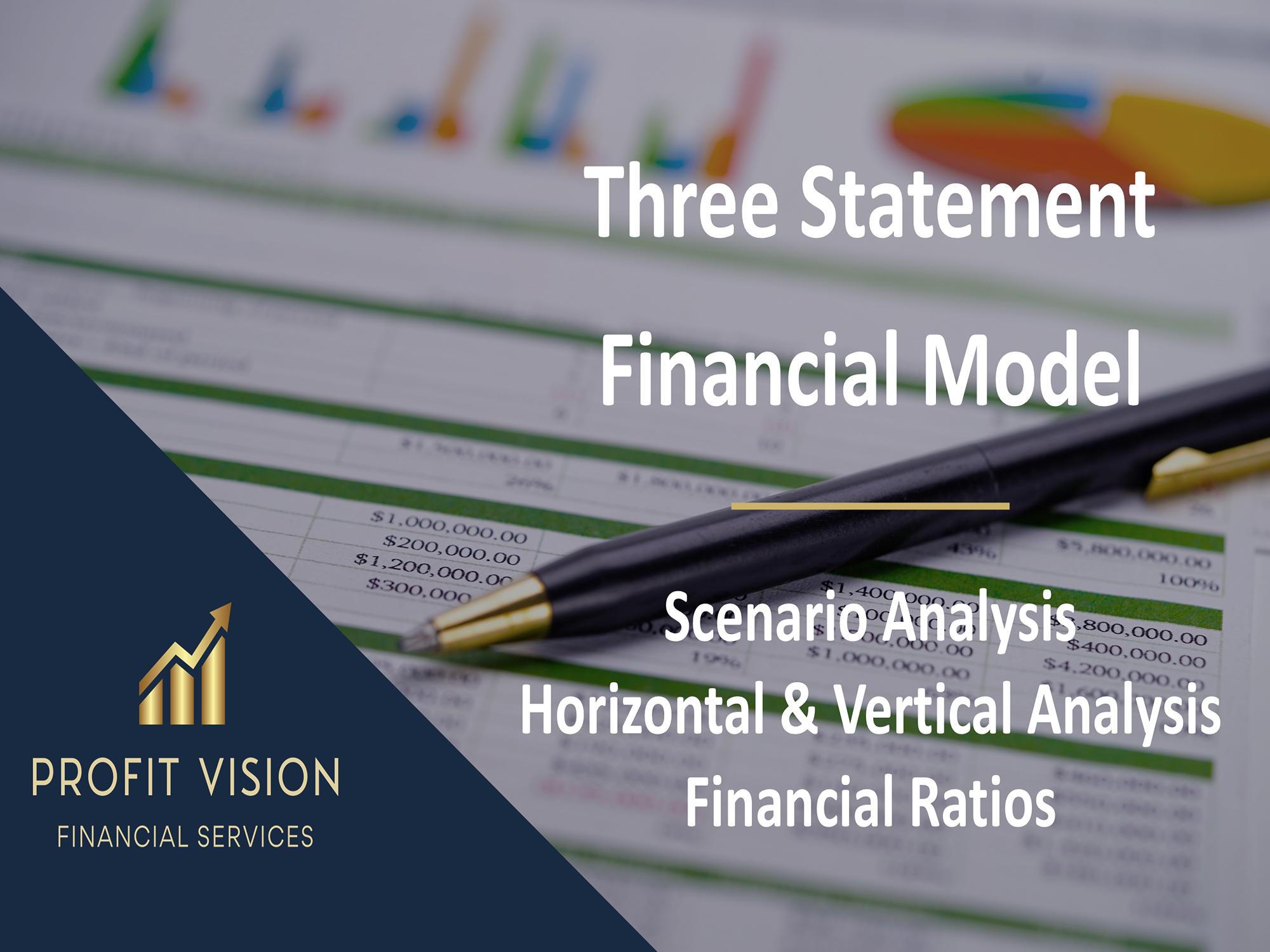 Three Statement Financial Model | Scenarios | 5 Year Forecast ...