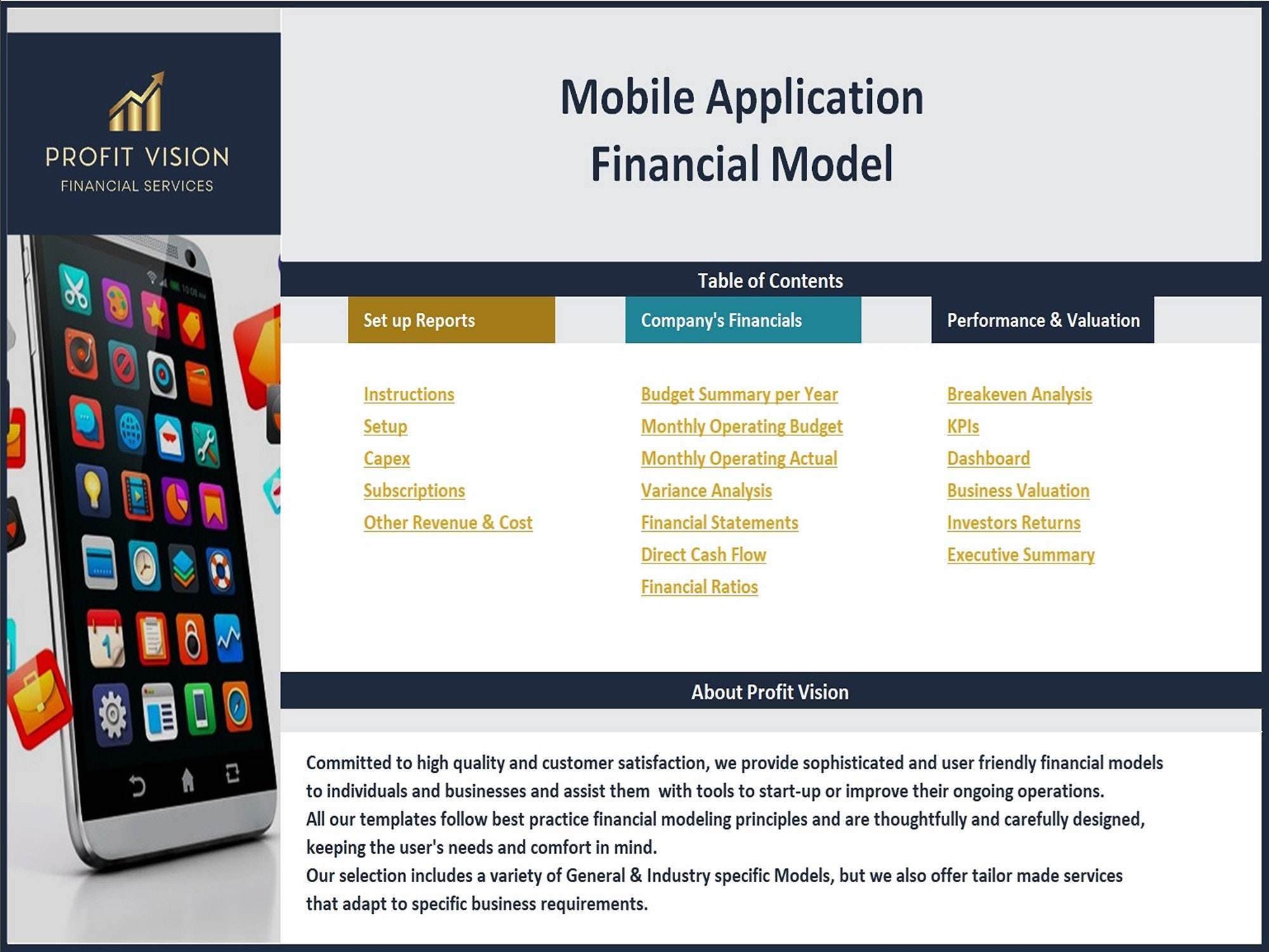Mobile App Financial Model – Dynamic 10 Year Forecast - Etsy