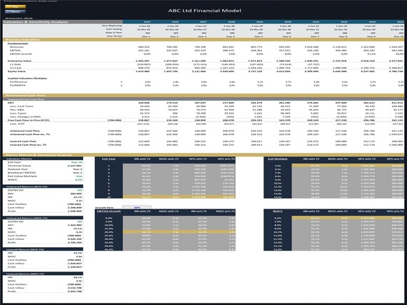 Advanced Financial Model | 10-year Business Plan With DCF