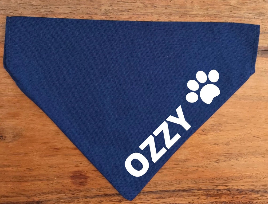 Personalised Dog Name Bandanas Etsy