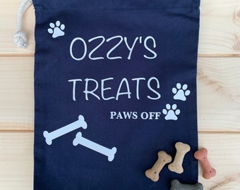 Personalised Drawstring Dog Treat Bag, Custom Pet Accessories