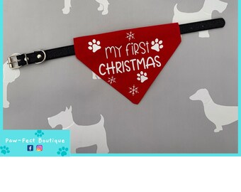 My First Christmas Dog Bandanas