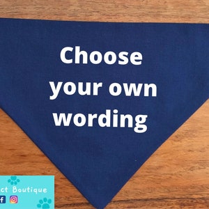 Personalisierte Hunde Bandanas, Schiebehalsband, personalisierbar, Accessoires für Hunde, Katzen Bandana, Haustier Bandana