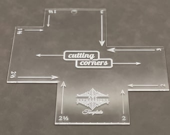 Bag Making Box Corner Template: Acrylic Quilting Tool with Bonus Junior Model