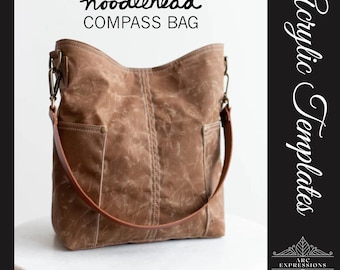 Compass Bag by Noodlehead Acrylic Template Set! Made in the USA, 2 sizes!