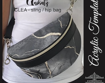 Clea Sling/Hip Bag by Unikatz Acrylic Template Set! Made in the USA!