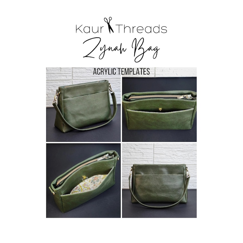 Kaur Threads Zynah Bag Acrylic Template Set US Made and Etsy