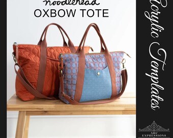 Oxbow Tote by Noodlehead Acrylic Template Set! Made in the USA, 2 sizes!