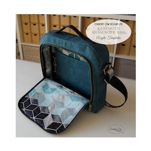 Country Cow Kedemoth Messenger Bag Acrylic Templates, USA made and shipped, Free Shipping within the US! Fussy Cut!