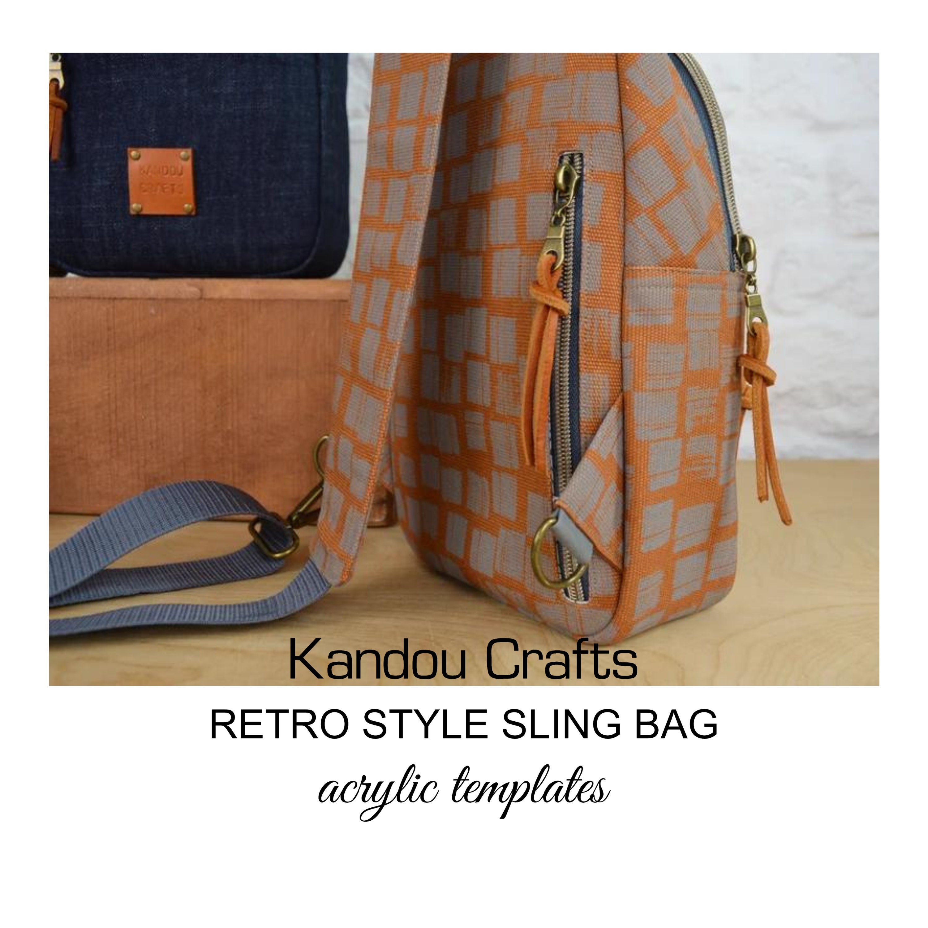 Retro Style Sling Bag by Kandou Crafts Acrylic Template Set Etsy