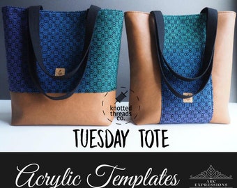 Knotted Threads Tuesday Tote & Weekend Add-On Acrylic Templates