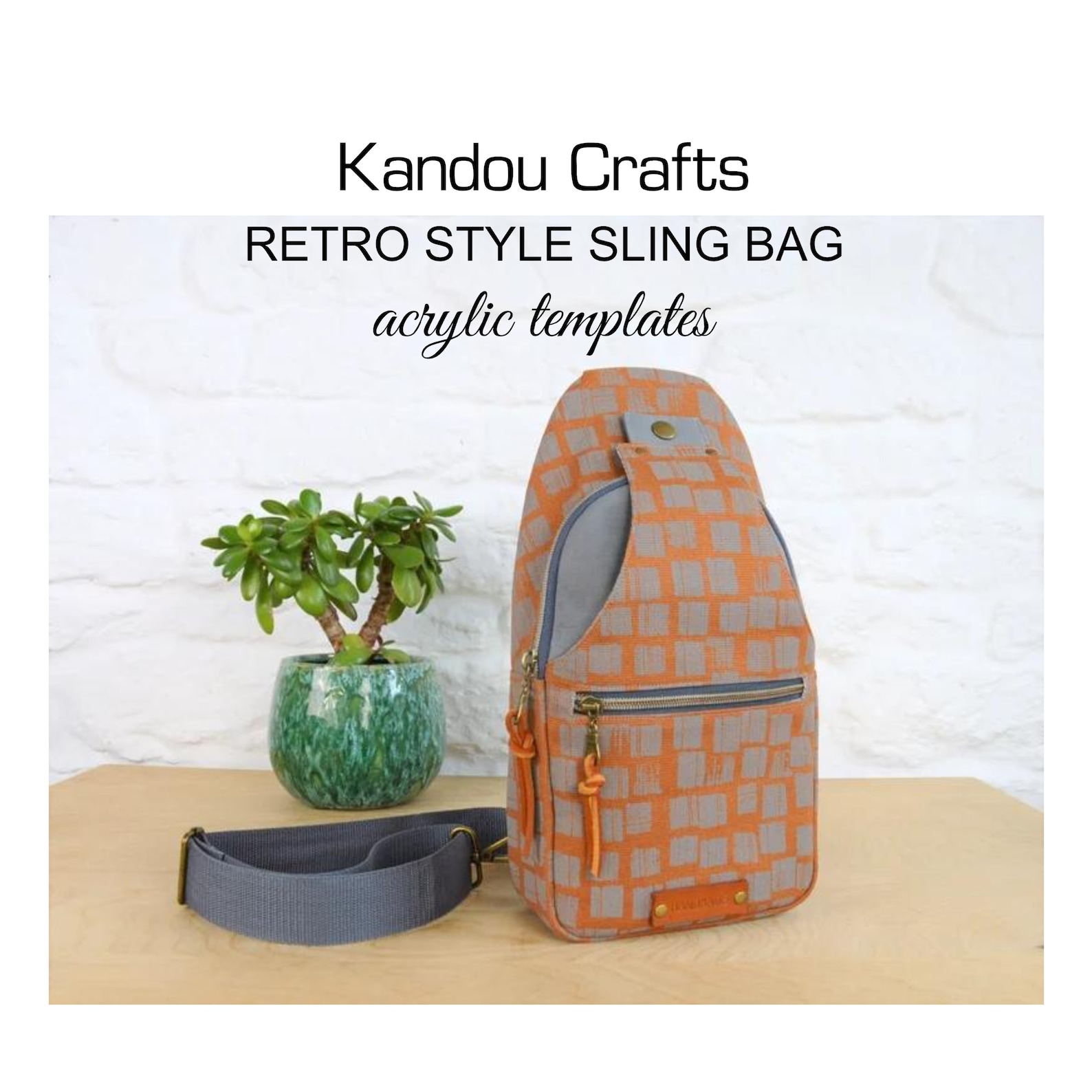 Retro Style Sling Bag by Kandou Crafts Acrylic Template Set Etsy