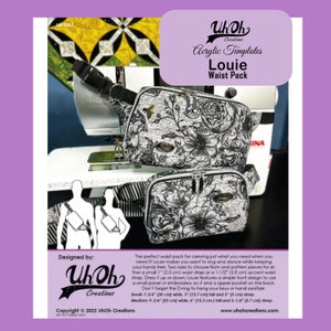 UhOh Creations Louie Acrylic Templates, USA made and shipped!