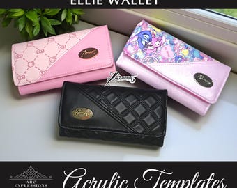 Sewfisticated Ellie Wallet Acrylic Template Set: Bag Making Supplies