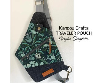 Traveler Pouch by Kandou Crafts Acrylic Templates, US Made & Shipped, Quality Acrylic Templates