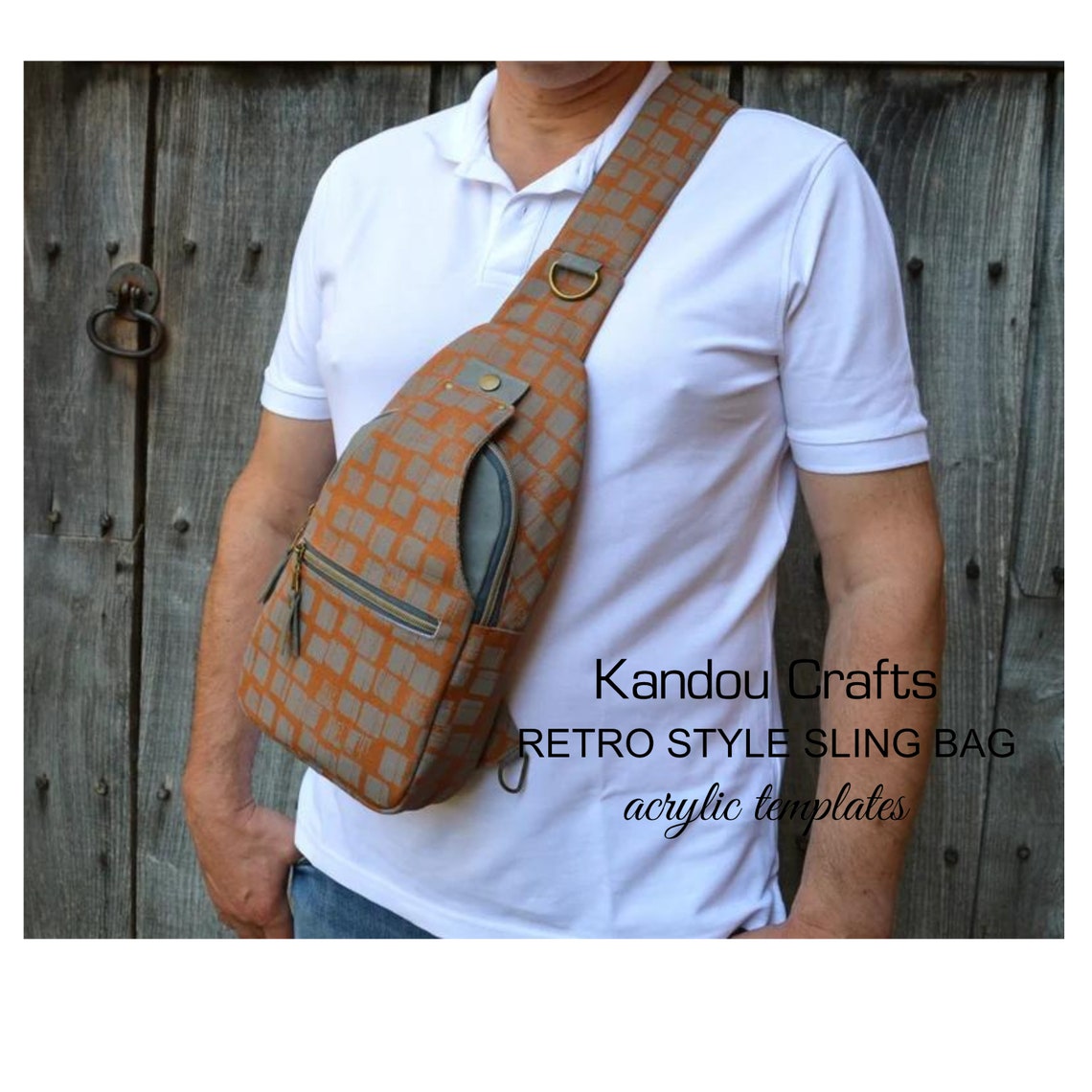 Retro Style Sling Bag by Kandou Crafts Acrylic Template Set Etsy