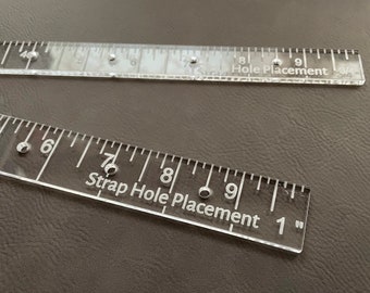Bag Maker Strap Hole Marking Templates 1” and 3/4” Made in the USA