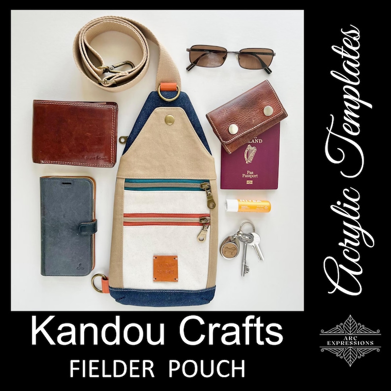 Kandou Crafts Fielder Pouch Acrylic Template Set - Etsy