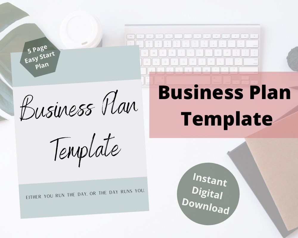 Business Plan Template PDF, Small Business Plan, Printable Business ...
