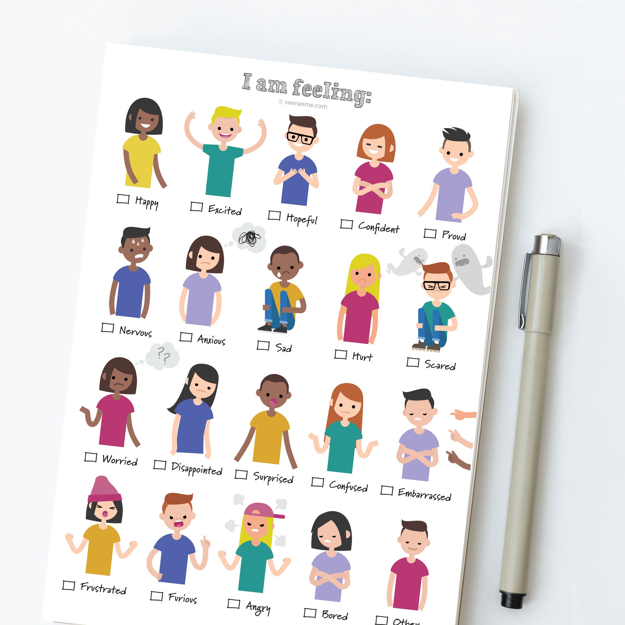 feelings emotions worksheet for kids emotions feelings etsy