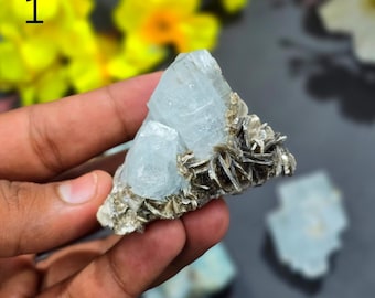 Raw Aquamarine Crystal | Gemmy Mineral Specimen, Healing Stone