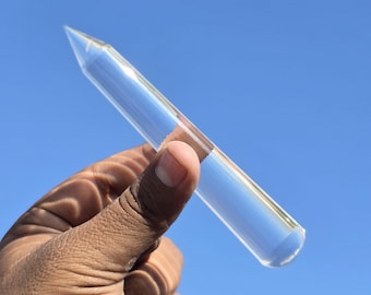 Himalayan Quartz Vogel Wand: 32 Faceted Crystal Healing Tool