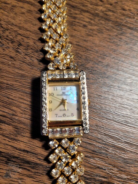 Philippe Renault Quartz Gold Tone Chrystal Watch Etsy UK