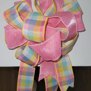 Bows for Spring, Easter, Anything with Pink & Pastel Plaid