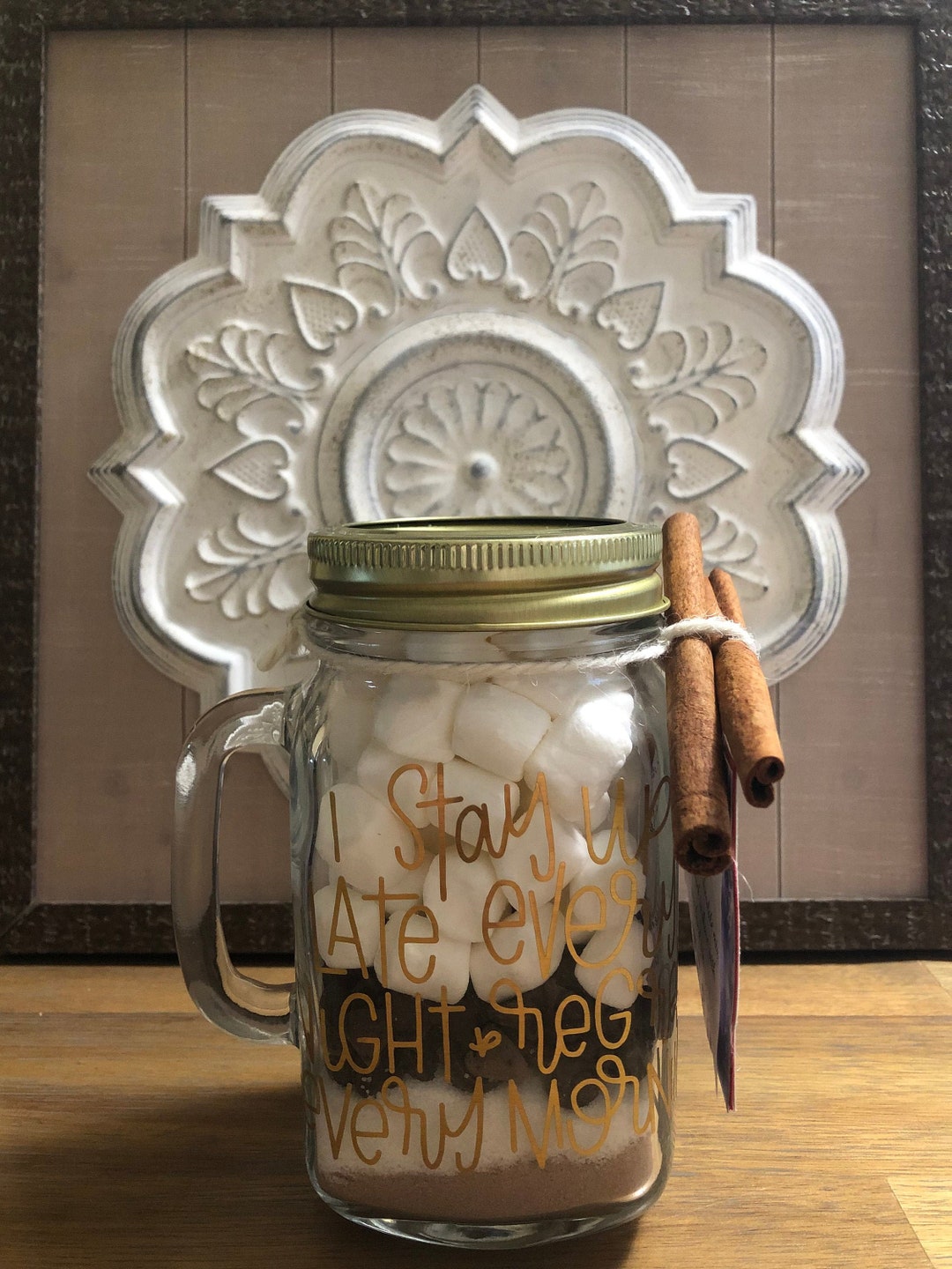 Hot Chocolate in Mason Jar - Etsy