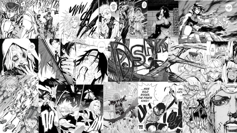 4000+ Pcs Random Manga Anime Panels Bundle, Printable Wall Collage ...